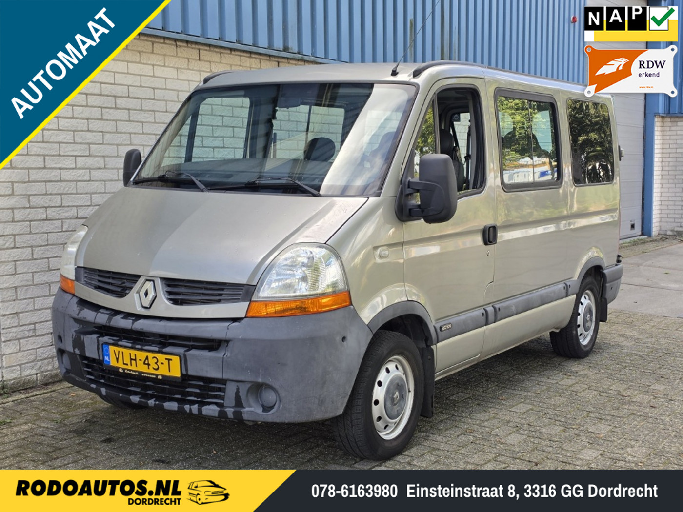 Renault Master 2,5 Dci 100 Aut 2.5 dCi L1H1 Rolstoelbus Automaat 4+1✅ 2010 - voorkant