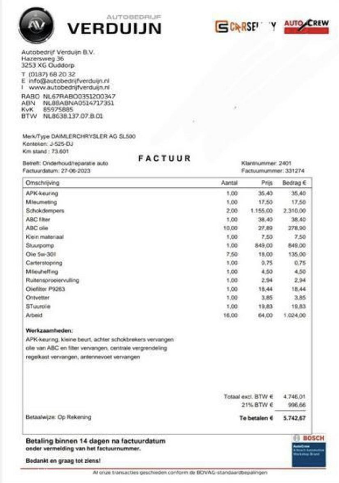 Foto van Mercedes-Benz SL
