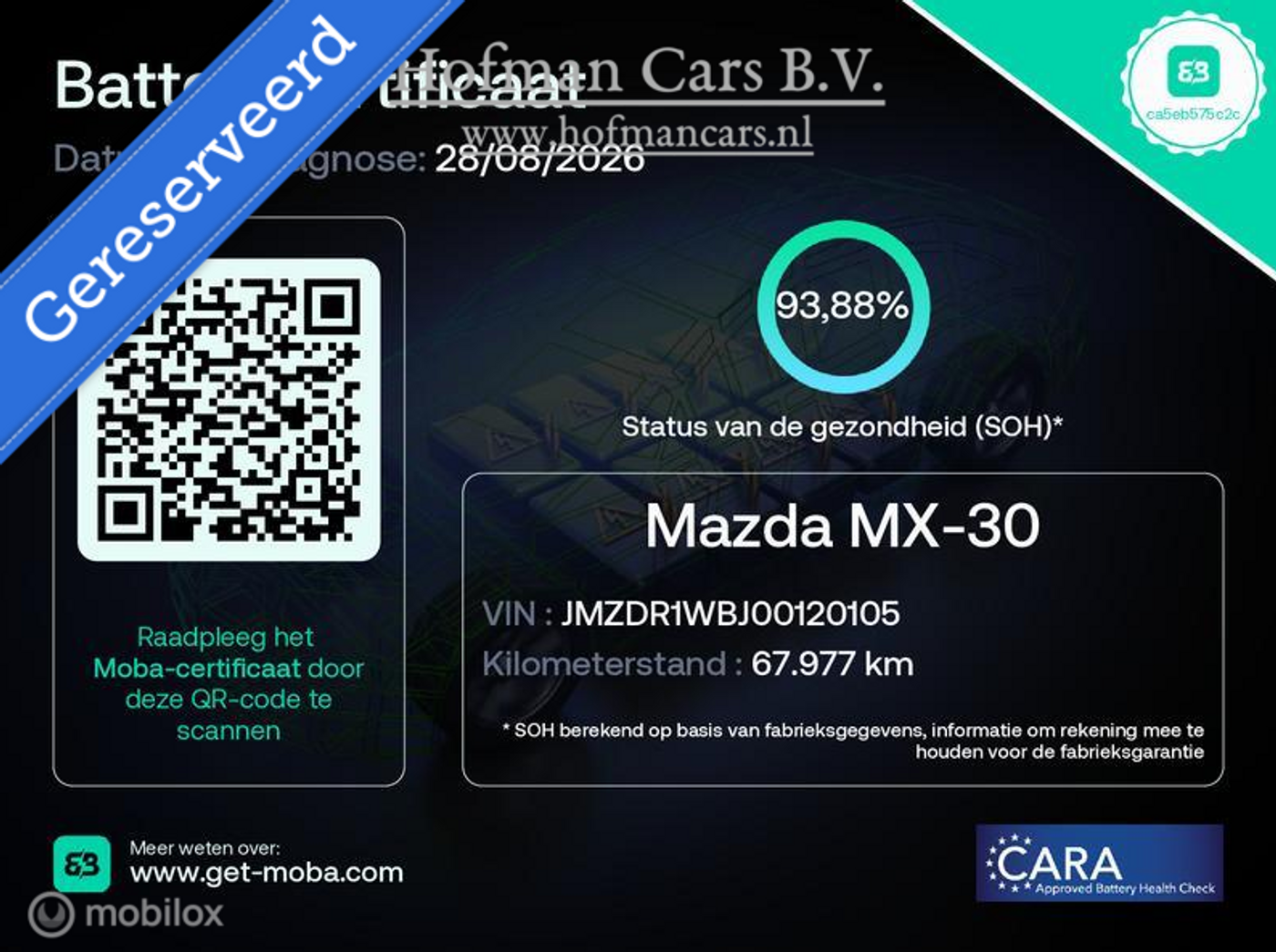 Foto van Mazda Mazda Mx-30