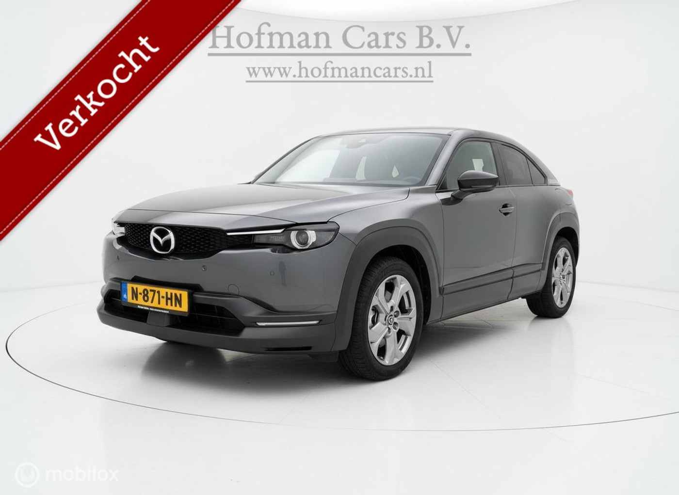 Mazda Mazda Mx-30 e-SkyActiv 145 - SOH 94% - 36 kWh – NAP – Camera - NL Auto – Fabrieksgarantie batterij 2021 - voorkant
