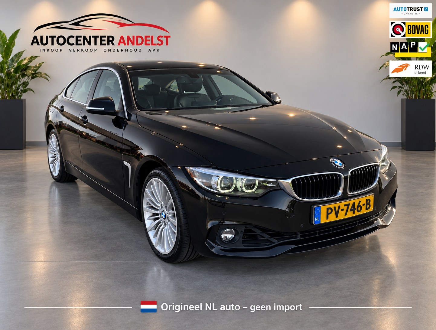 BMW 418i Gran Coupé 418i High Executive, Aut, 5drs, Leder, Cruise, Pdc, Stoelverw, 2e eig afk, Geen import, Nap, Volledig oh! 2017 - voorkant