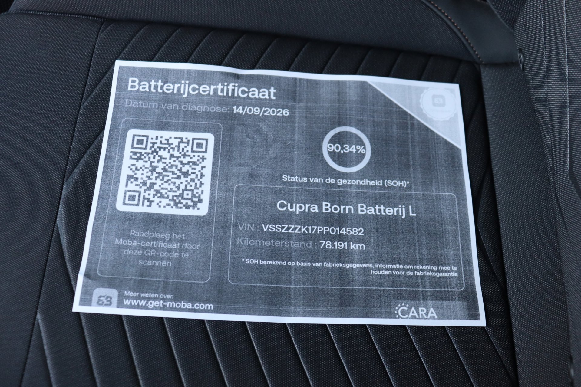 Foto van Cupra Born 150 KW 58/62 KWH