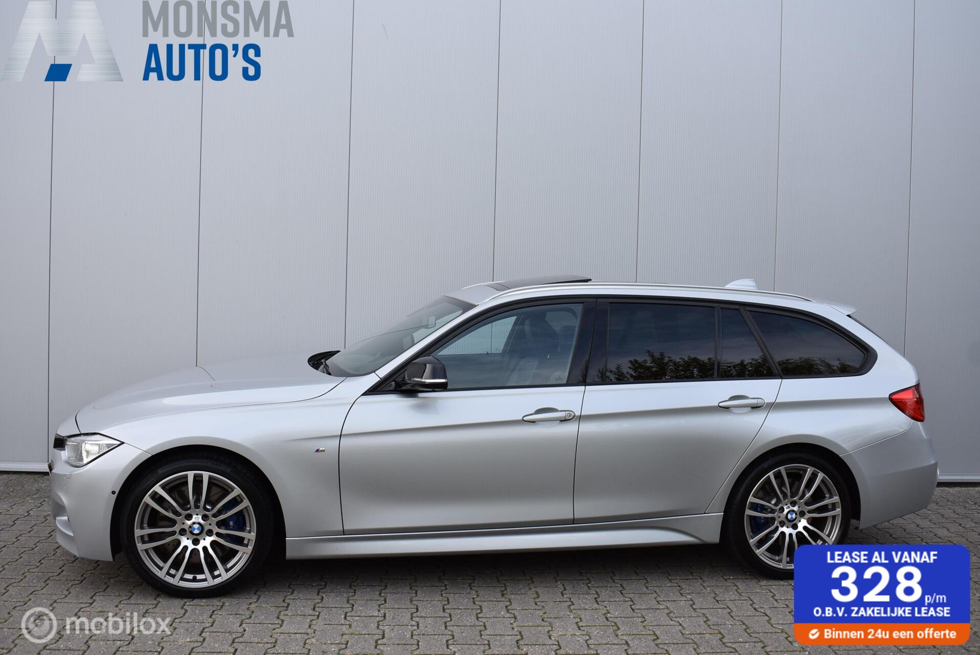 BMW 3-serie Touring 335i xDrive High Executive Panorama HUD Dodehoek ACC Keyless 2013 - voorkant