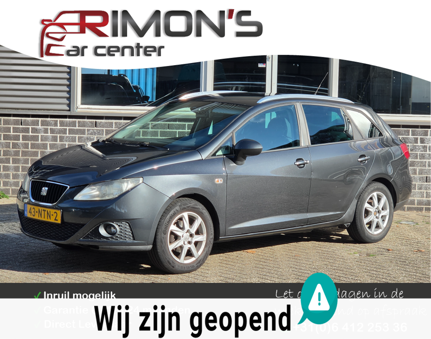 Seat Ibiza ST 1.2 TDI Style Ecomotive Cruise Controle Airco 2010 - voorkant