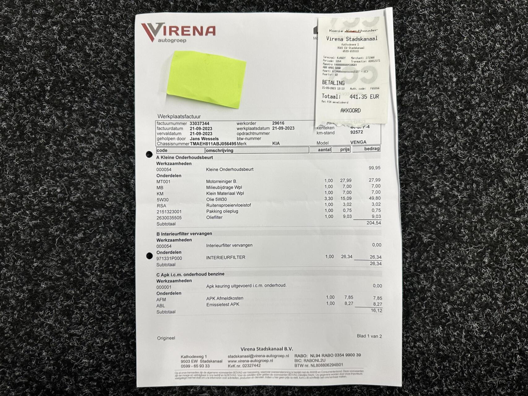 Foto van Kia Venga