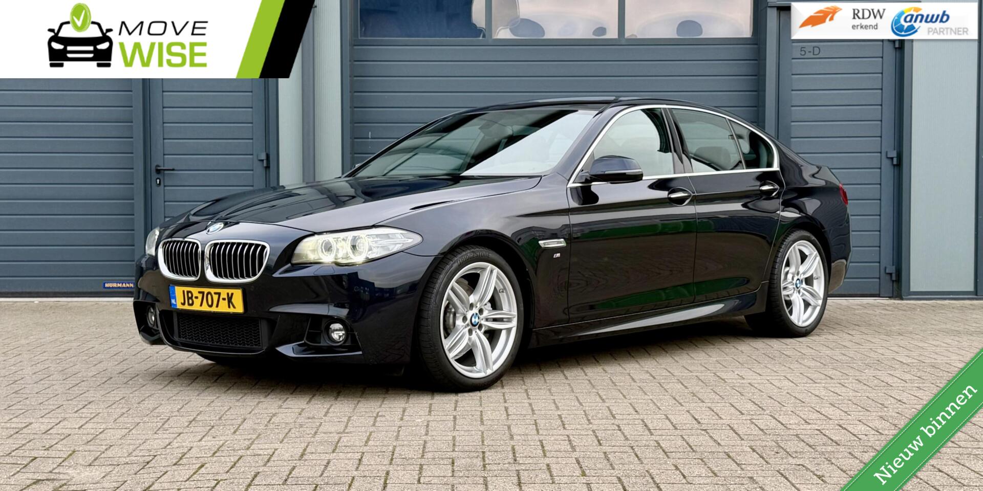 BMW 520i F10 520i High Executive | M SPORT | Automaat | Pano | Comfortstoelen | Dealeronderhouden | Carbonschwarz  | 2016 - voorkant