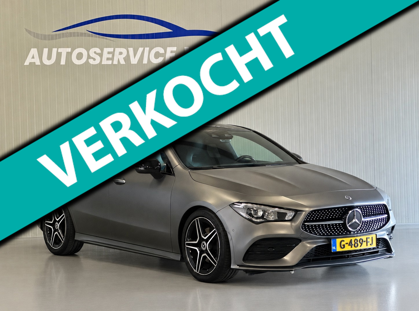 Mercedes-Benz Cla 180 Mercedes-Benz CLA 180 AMG | Grey Magno | TOP staat | Groot onderhoud 2019 - voorkant