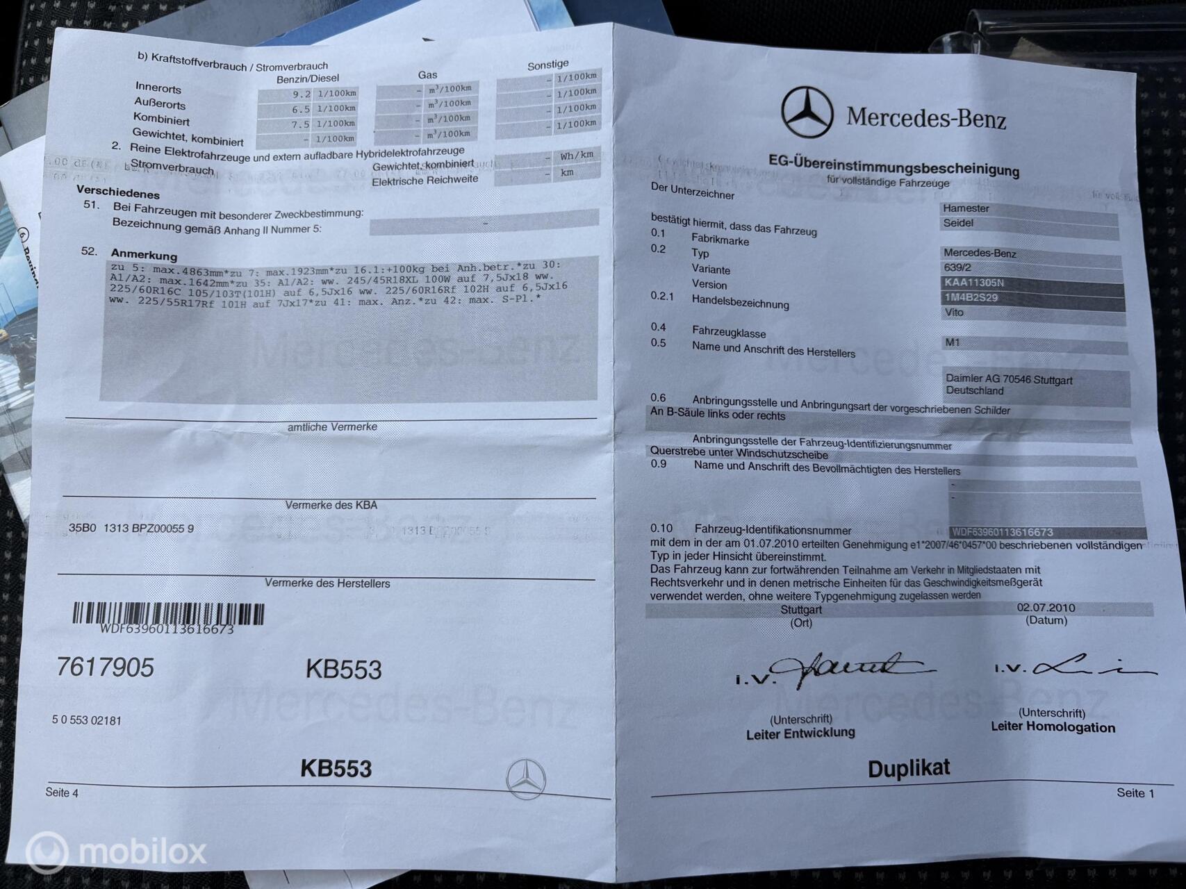 Foto van Mercedes-Benz Vito