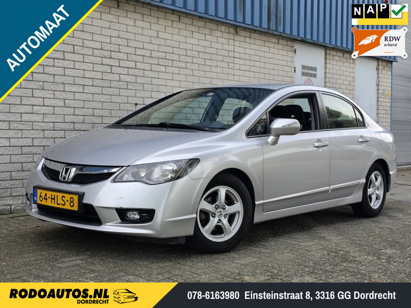 Honda Civic 4dr Hybrid 1.3 Hybrid Automaat Airco Lees Tekst! 2009 - voorkant