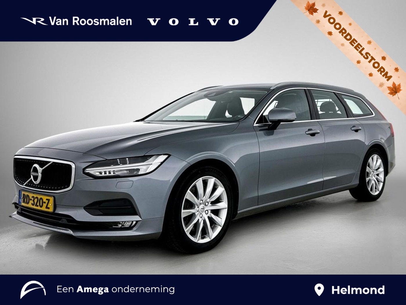 Volvo V90 2.0 T5 Momentum | Leder | Blis | Carplay | Rijklaar | 2017 - voorkant