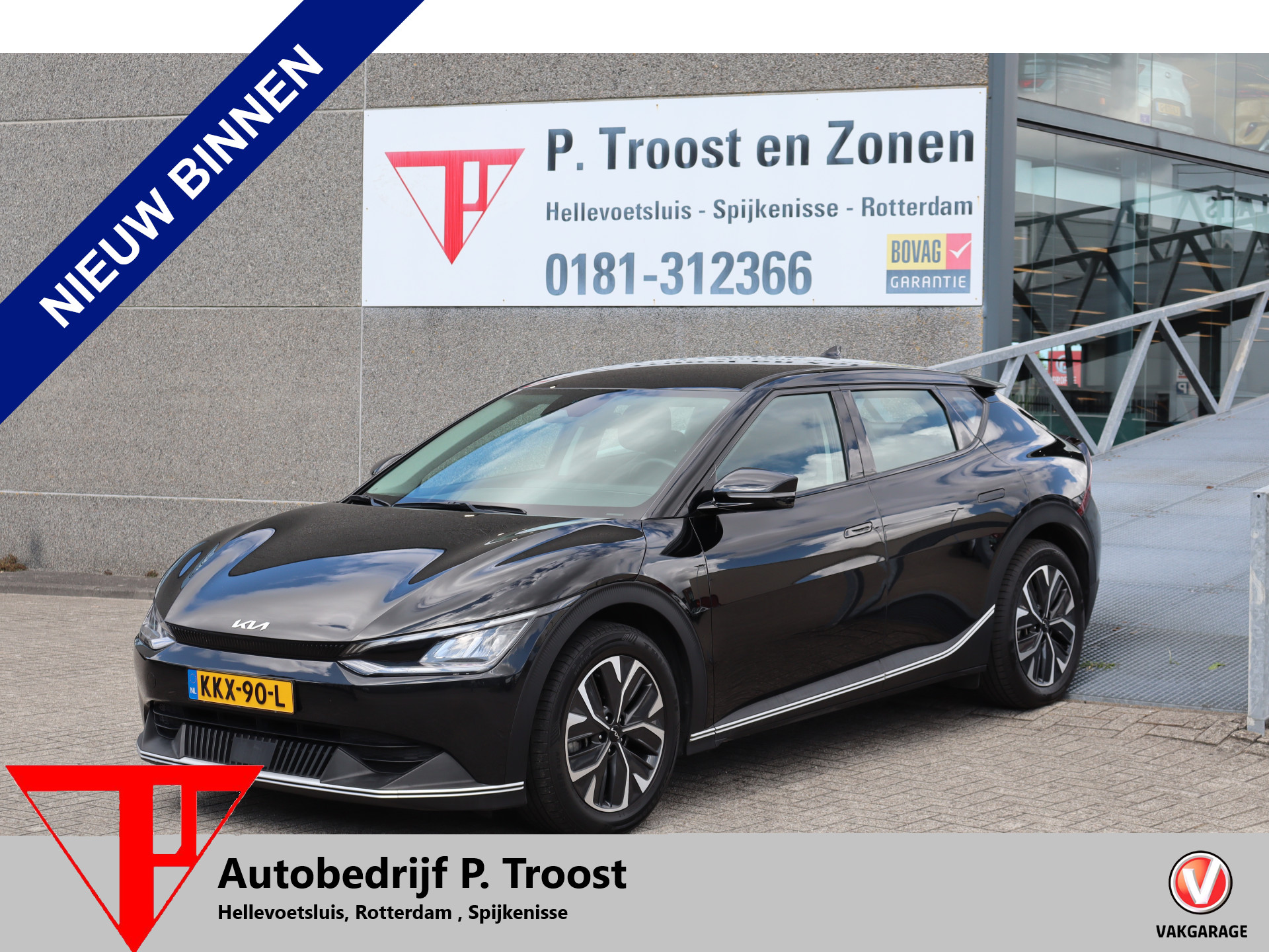 Kia Ev6 77.4 kWh Apple carplay/Adaptieve cruise control/Lane assist/Achteruitrijcamera/Parkeersensoren/Keyless/Navigatie/Climate control/DAB 2023 - voorkant