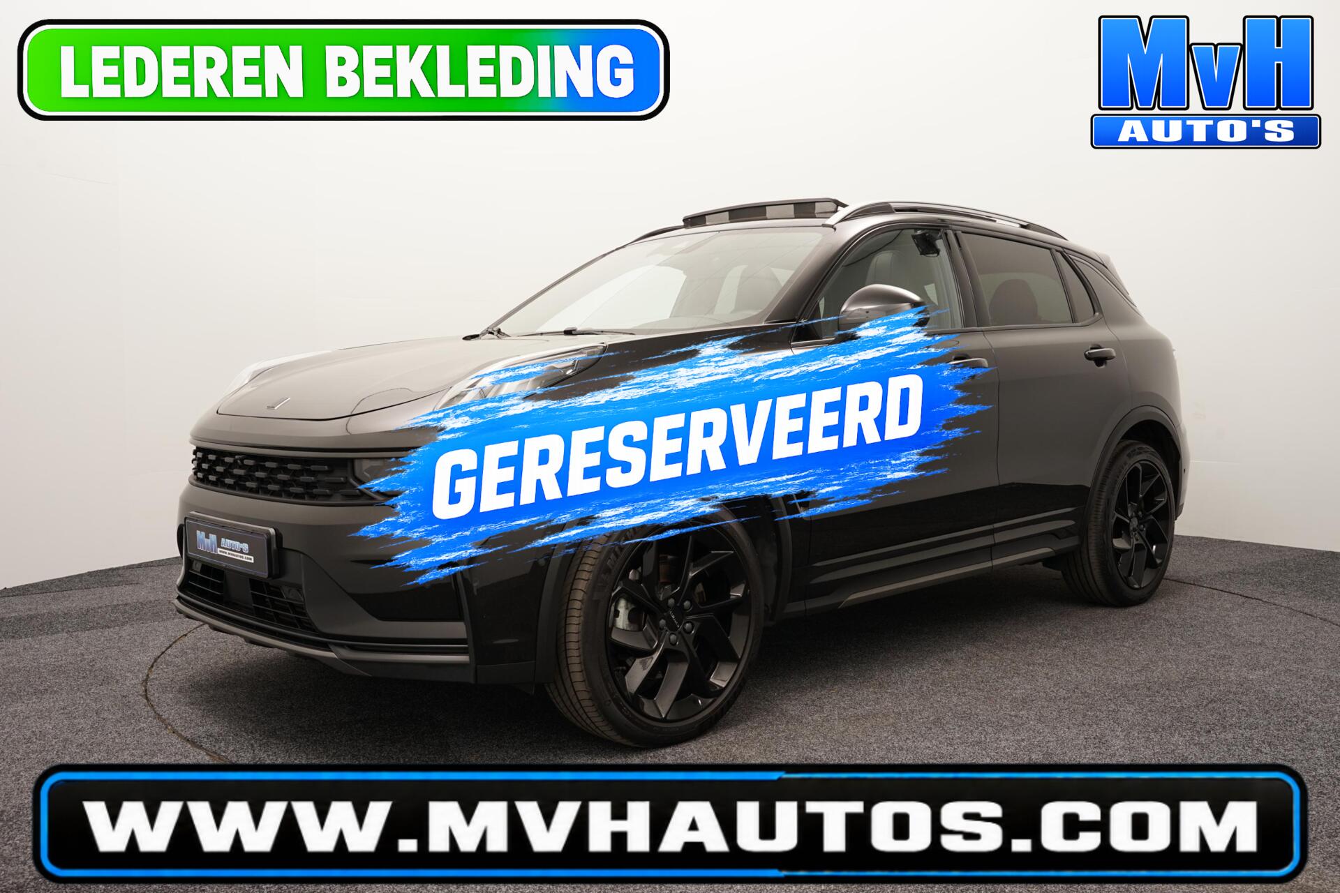 LYNK & Co 01 1.5 PHEV|FULL BLACK XL|ZWARTE.HEMEL|LEER|PANO 2023 - voorkant