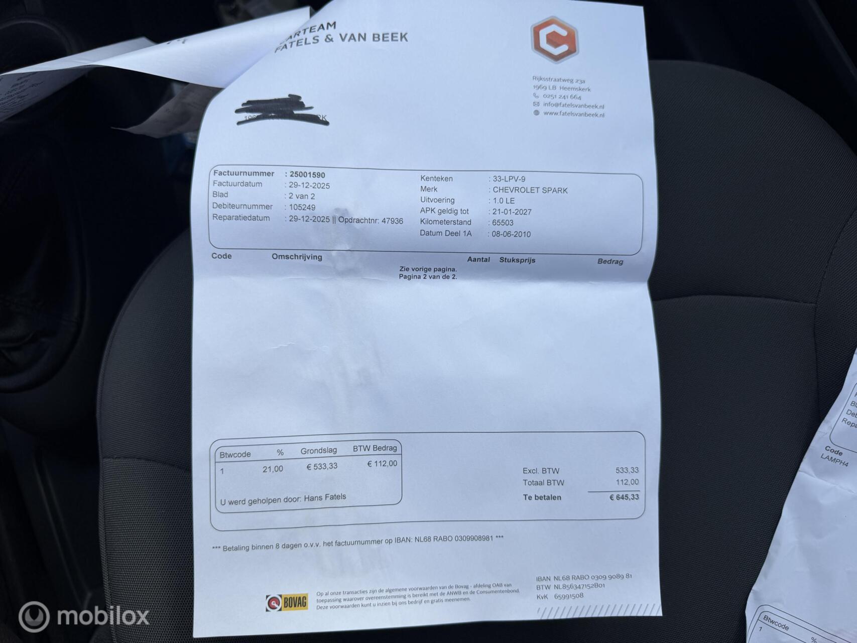 Foto van Chevrolet Spark