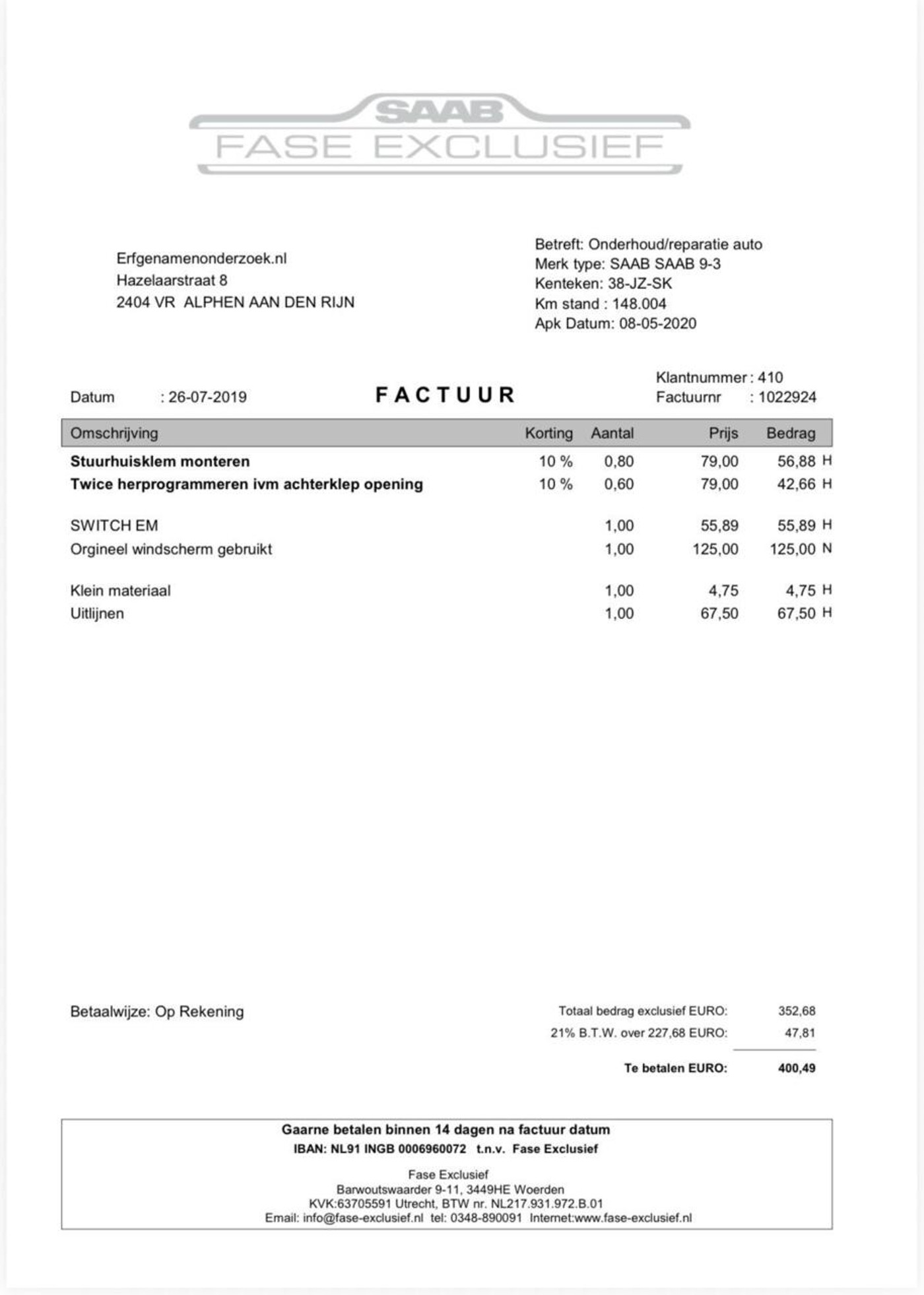 Foto van Saab Saab 9-3