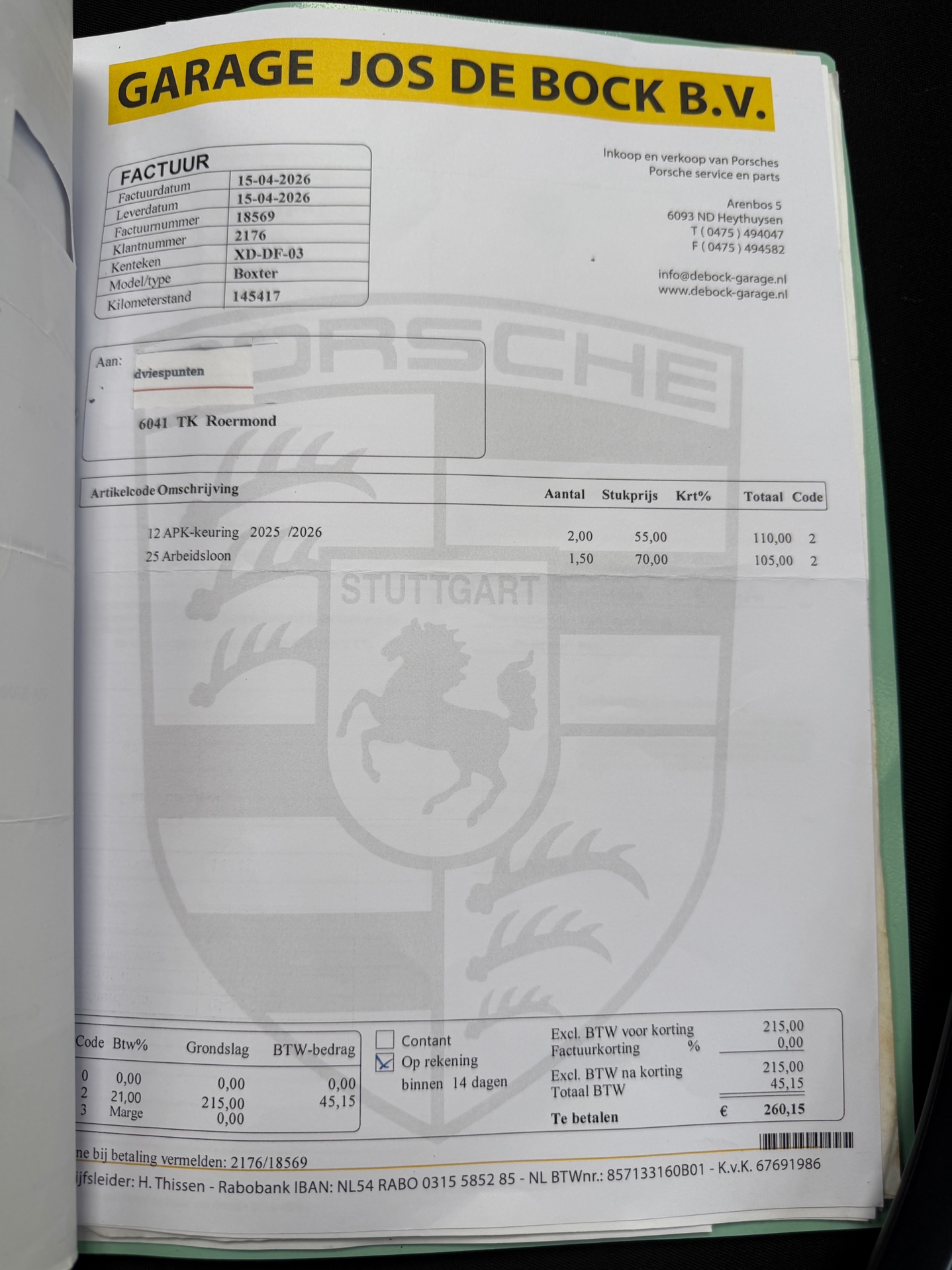 Foto van Porsche Boxster