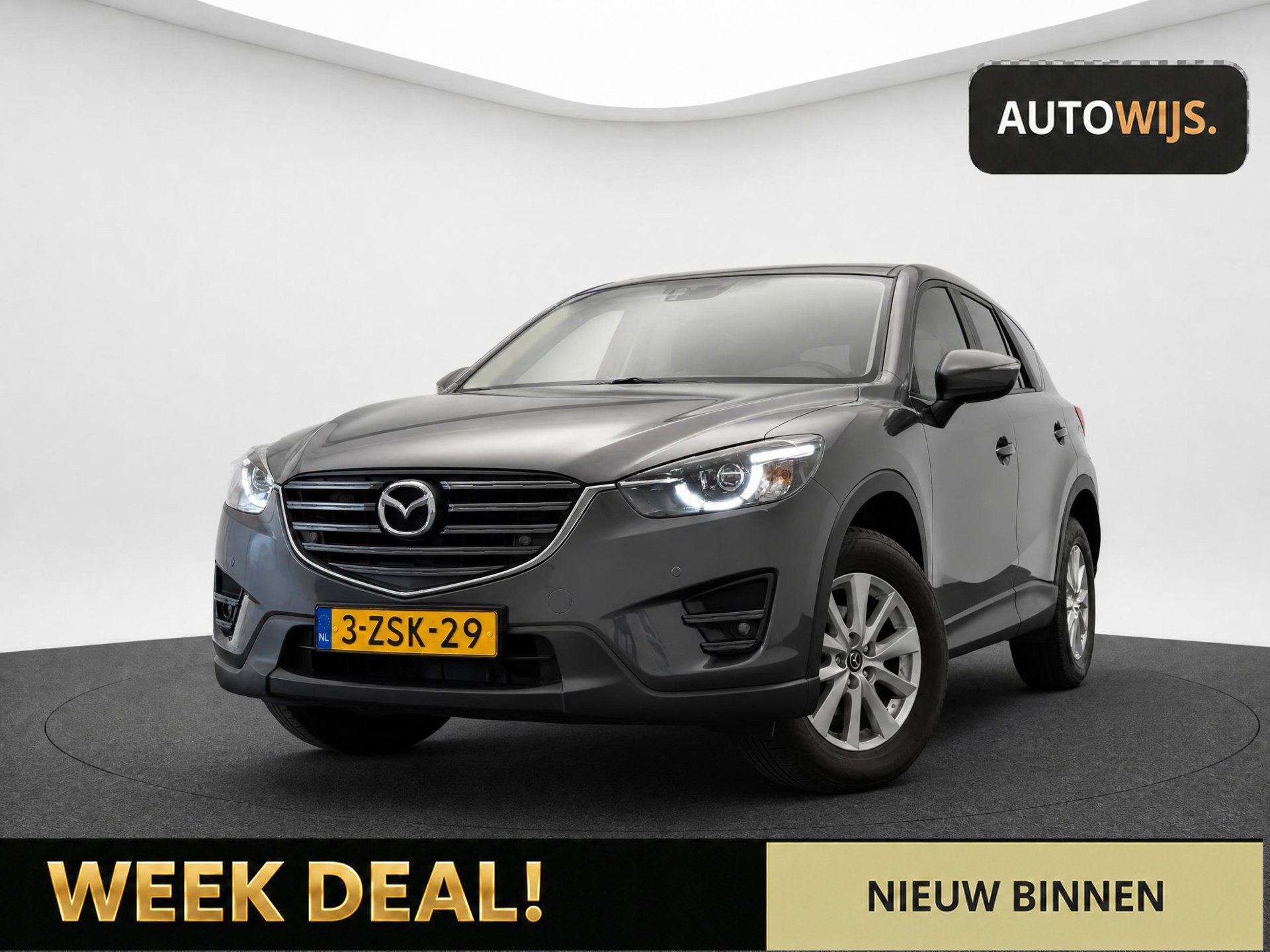 Mazda Mazda Cx-5 2.0 SkyActiv-G 165 Skylease GT 2WD|LEDER|AUT|LED|CRUISE|BOSE|ELEKSTOELEN 2015 - voorkant