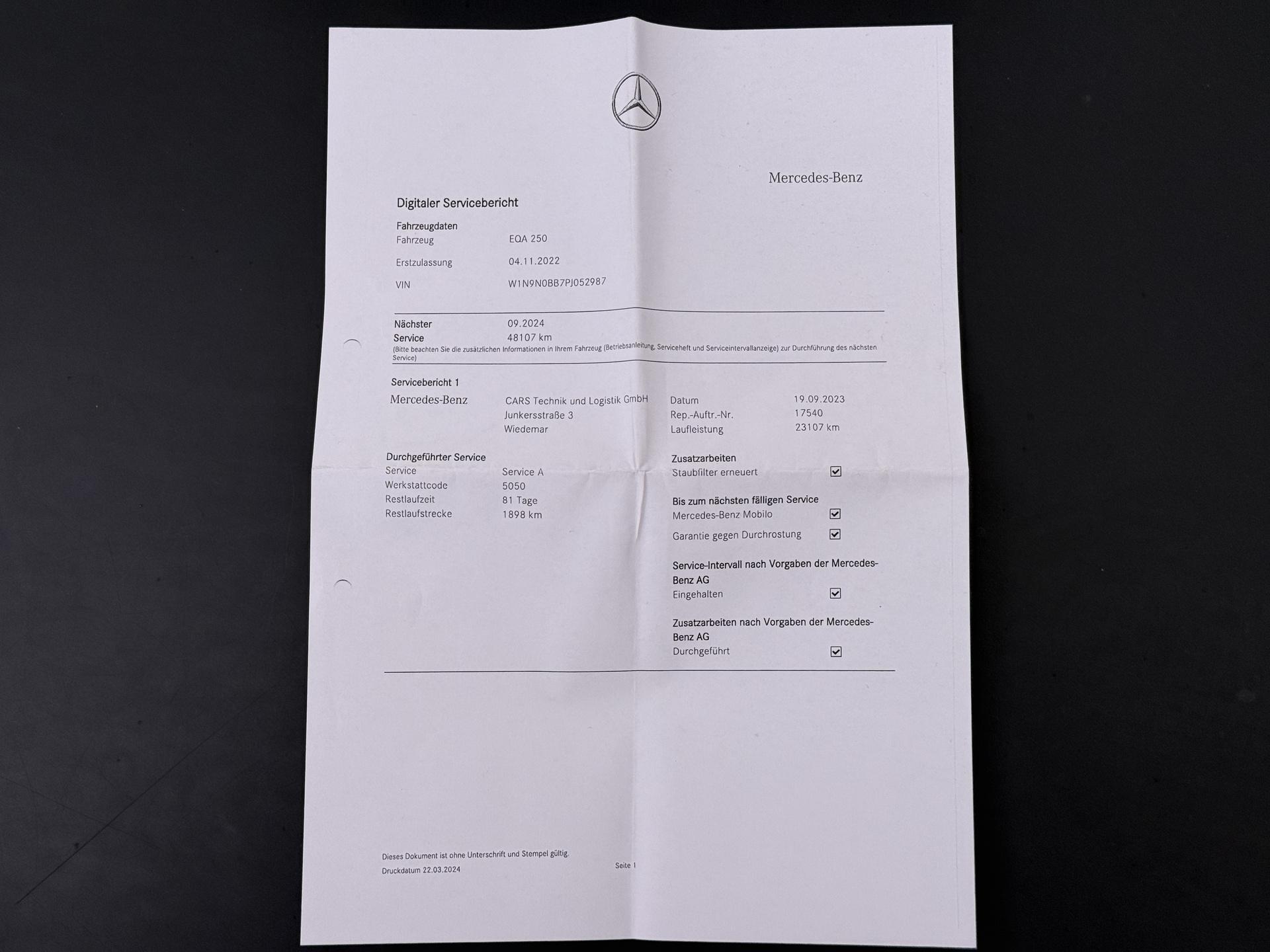 Foto van Mercedes-Benz Eqa 250