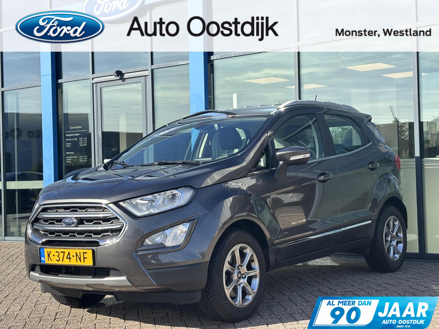Ford Ecosport 1.0 EcoBoost Titanium 125PK Cruise Navi Climate Parkeersensoren Achter All Season Banden *Leuk* 2019 - voorkant