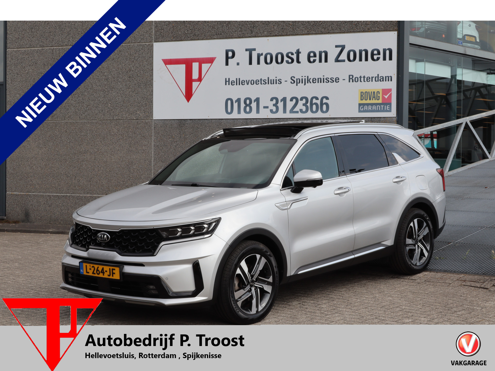 Kia Sorento 1.6 T-GDI Plug-in Hybrid 4WD ExecutiveLine 7p. NL auto/1e eigenaar/Dealeronderhouden/Panoramadak/Apple carplay/Stoelventilatie/Stoelverwarming voor en achter/Lane assist/360 graden camera/Bose audio/Elektrische bestuurders stoel met geheugen/19 inch LM 2021 - voorkant