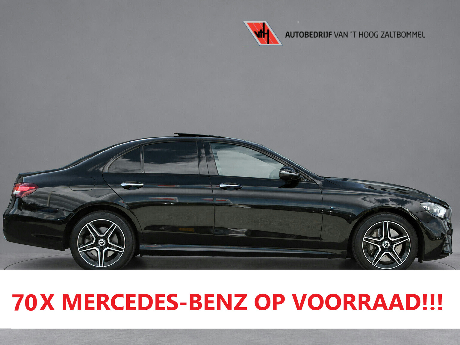 Mercedes-Benz E 300 E 300e AMG Line NIGHT PAKKET PANORAMADAK LEDER MEMORY BURMESTER DISTRONIC 360-CAMERA KEY-LESS GO <<NL AUTO>> 2021 - voorkant