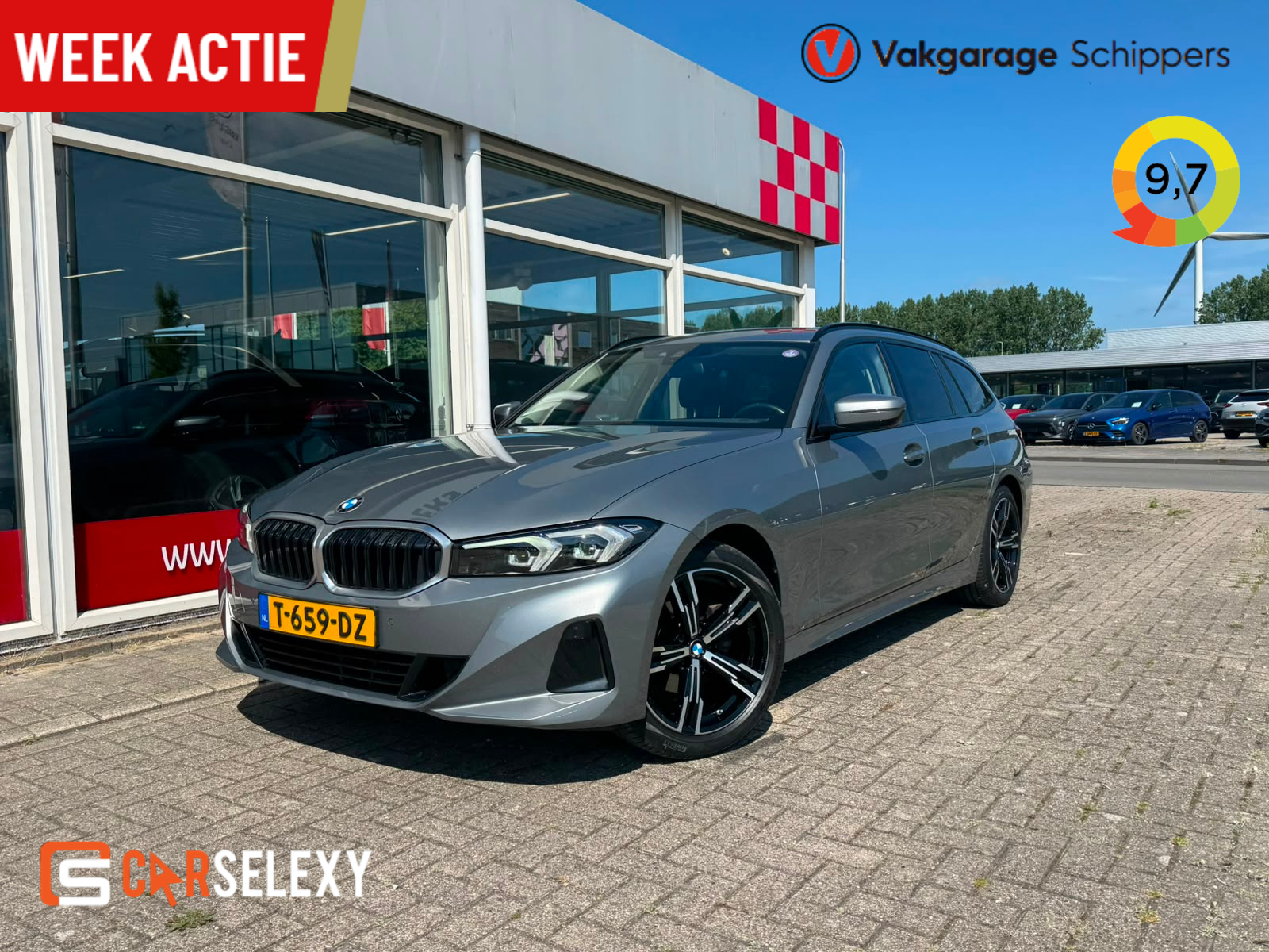 BMW 3-serie Touring 318i |Stoelverw|Curved screen|Led|Automaat| 2023 - voorkant