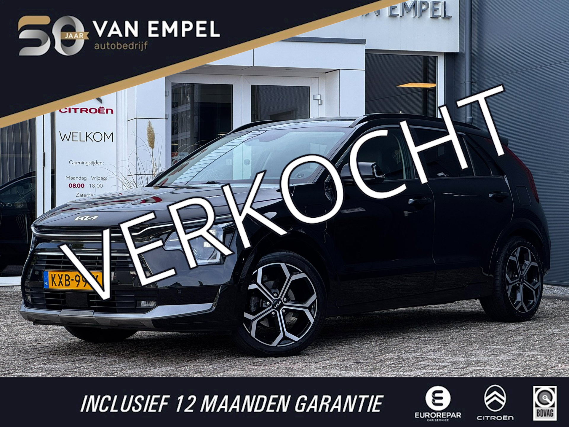 Kia Niro 1.6 GDi PHEV Launch Edition | 98% SOH | Leder + Memory | Winter pack | Elek. Achterklep | Camera | Adaptive Cruise 2022 - voorkant
