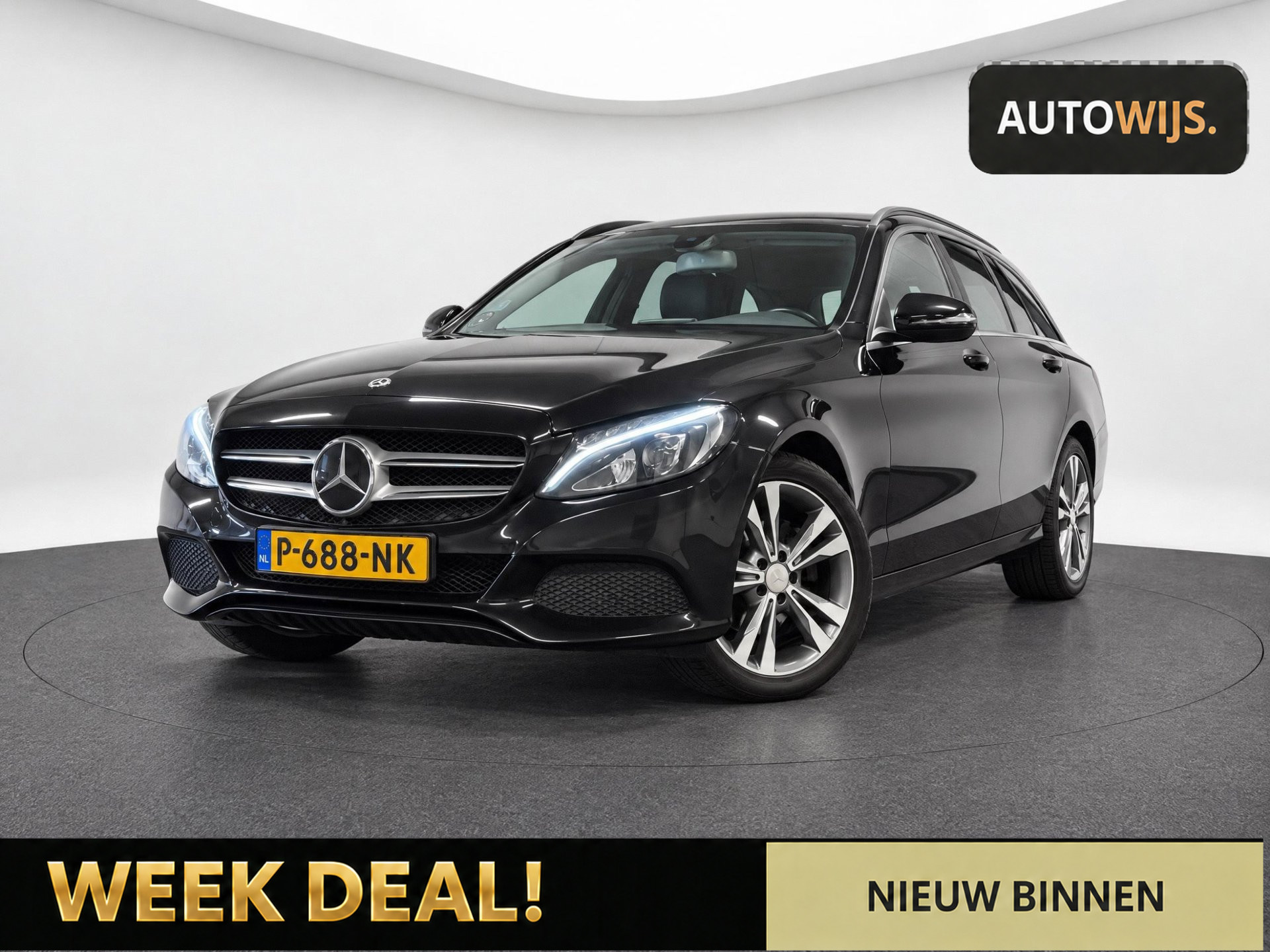 Mercedes-Benz C 200 200 Premium Plus|LED|LEDER|TREKHAAK|AUT|NAVI|GOED ONDERHOUDEN 2018 - voorkant