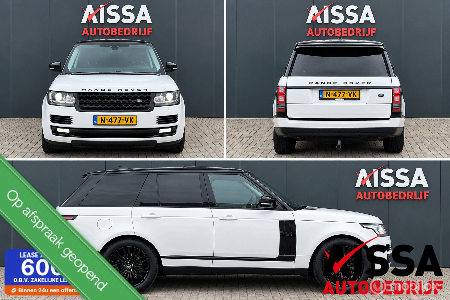 Land Rover Range Rover 3.0 TDV6 Vogue Navigatie Luchtvering Cruise Panoramadak Camera Stand-kachel Leder Trekhaak..... 2017 - voorkant
