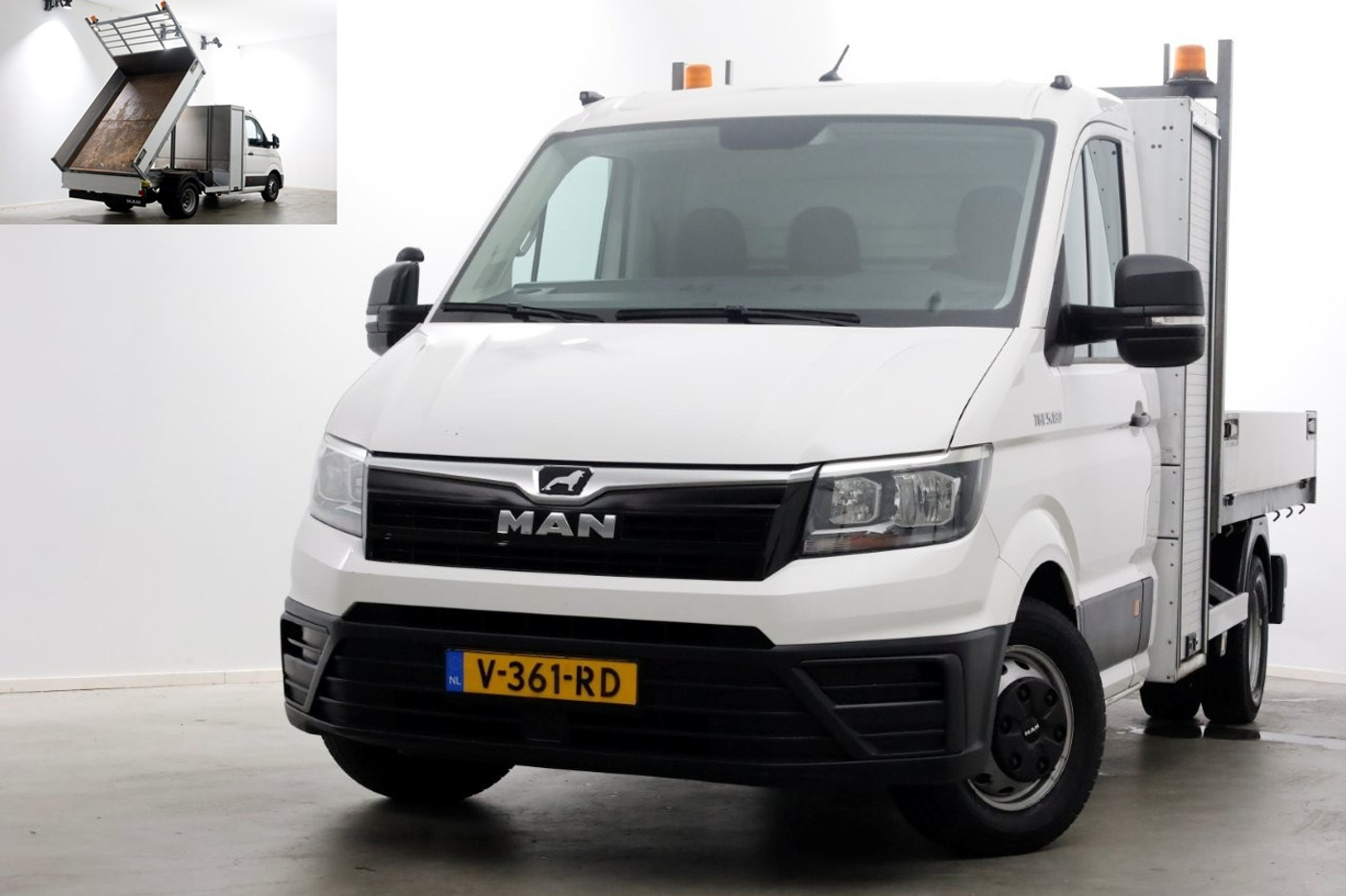 Man Tge 5.180 2.0 177pk E6 L2H1 Kipper Dubbel Lucht Trekhaak 3500kg 06-2018 2018 - voorkant