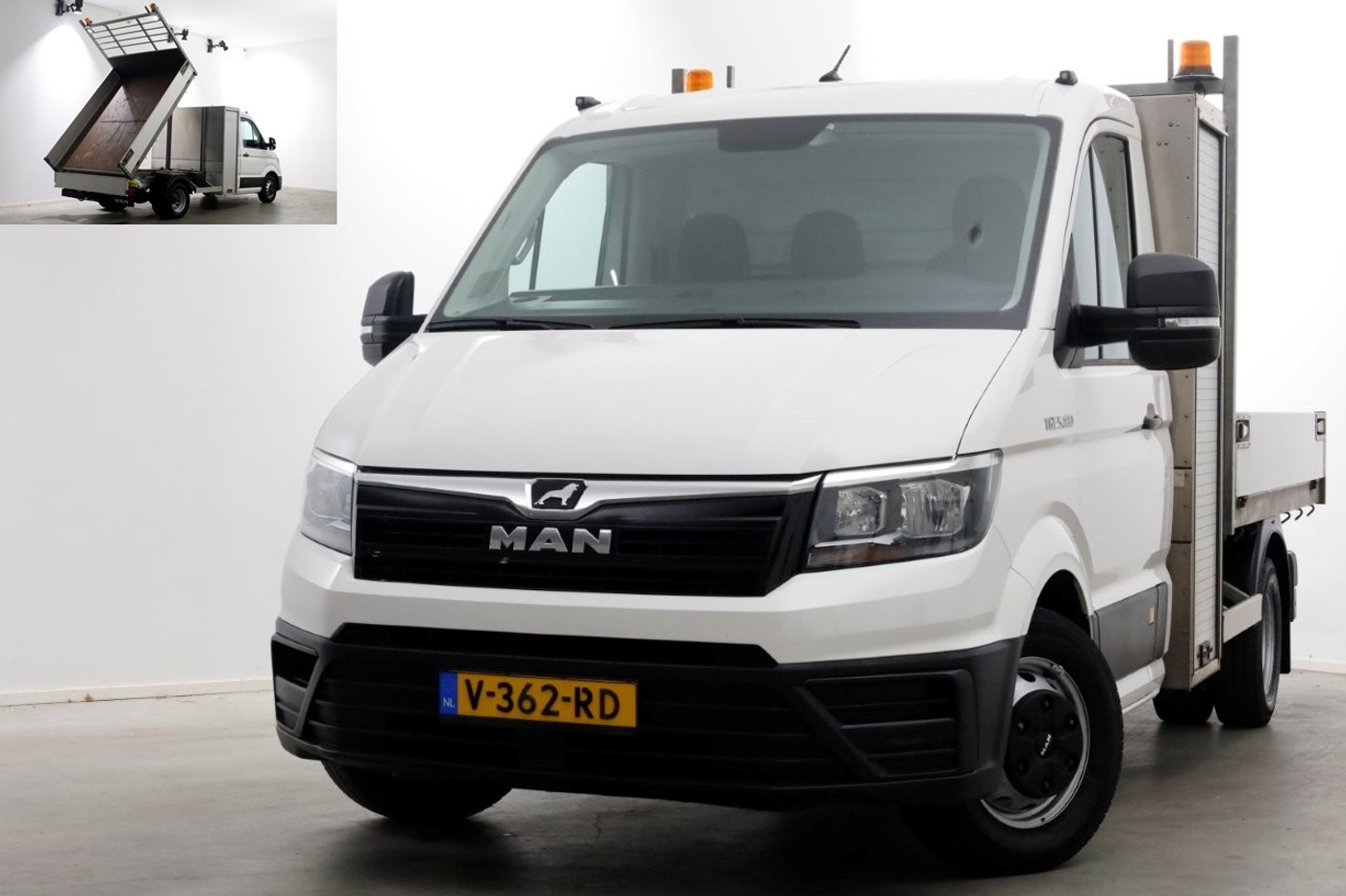 Man Tge 5.180 2.0 177pk E6 L2H1 Kipper Dubbel Lucht Trekhaak 3500kg 06-2018 2018 - voorkant