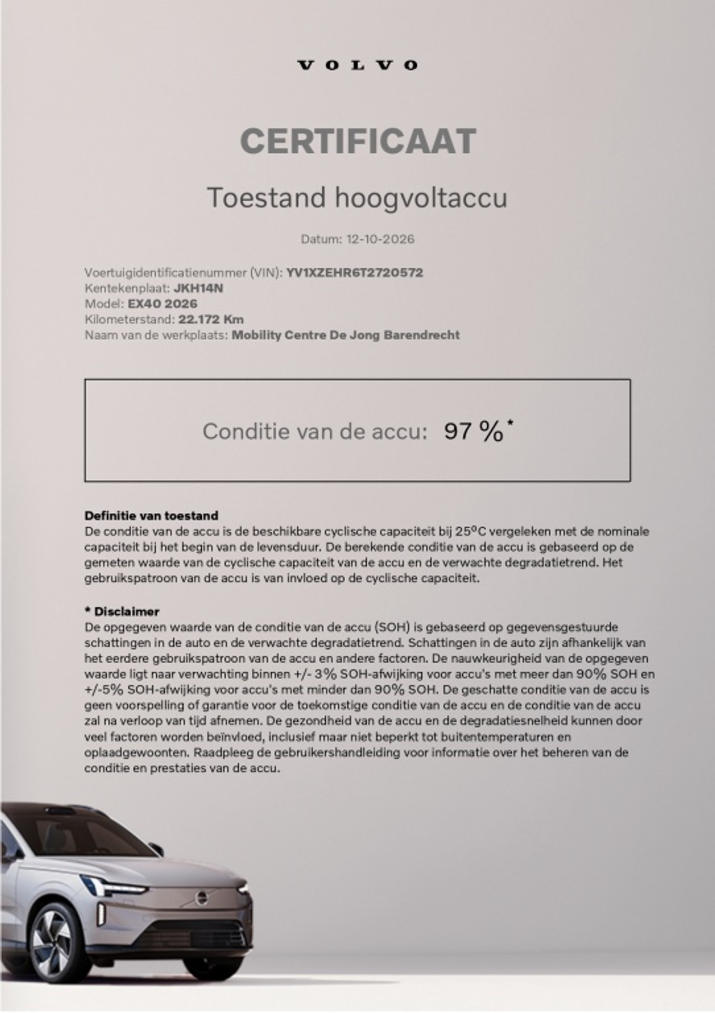 Foto van Volvo Ex40