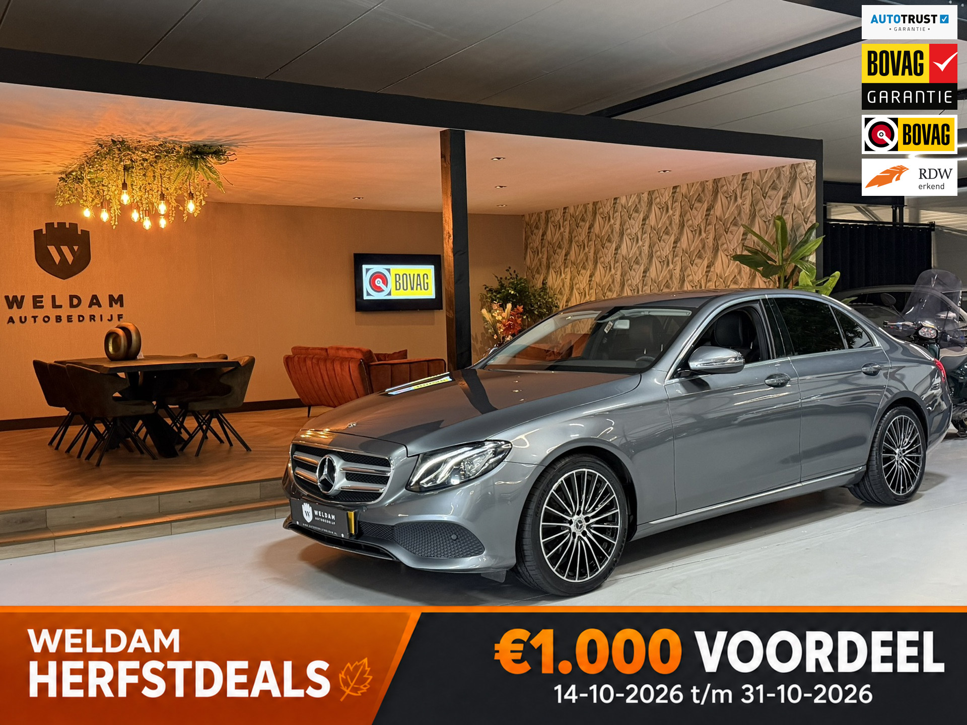Mercedes-Benz E 200 200 AMG 19"|Automaat|Garantie||Dealerond|Camera|LED|Ambient|Leder|Rijklaar 2018 - voorkant