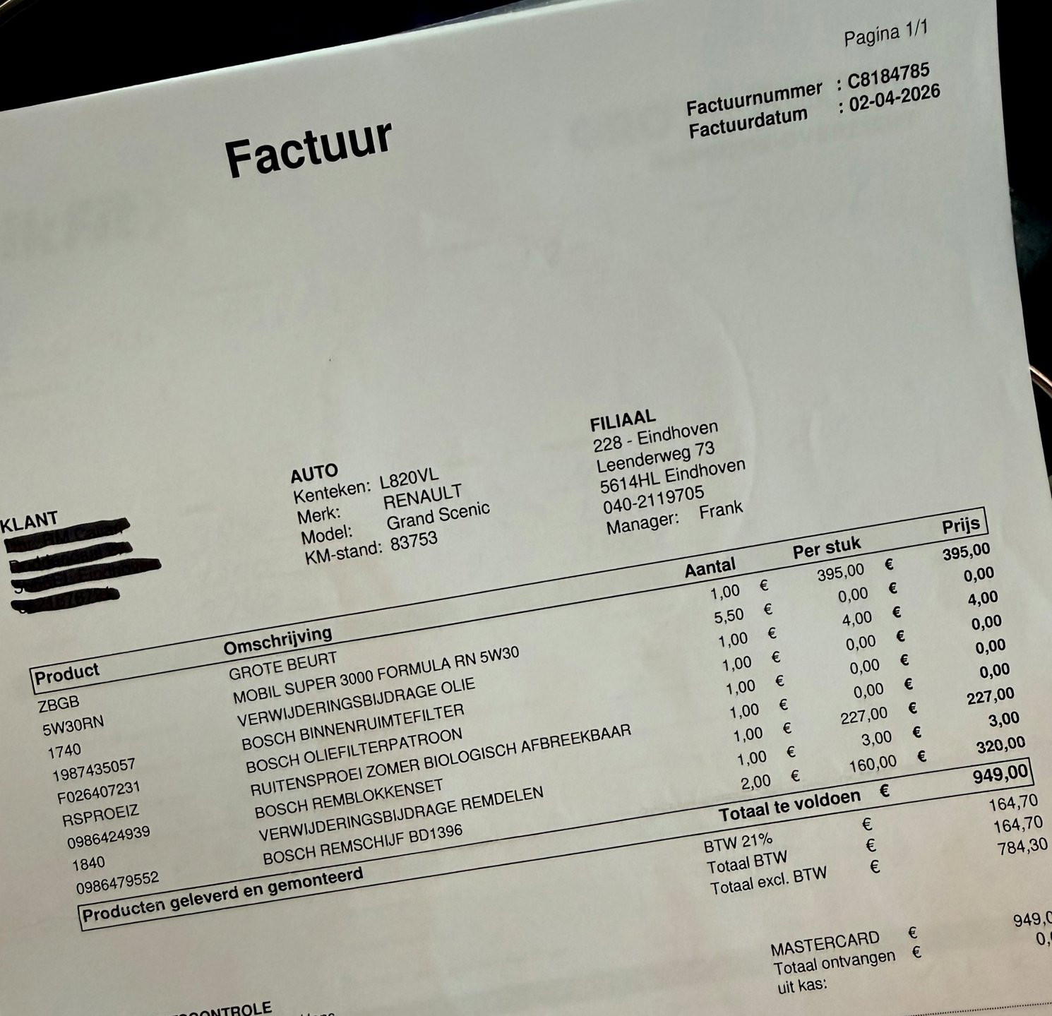 Foto van Renault Scenic