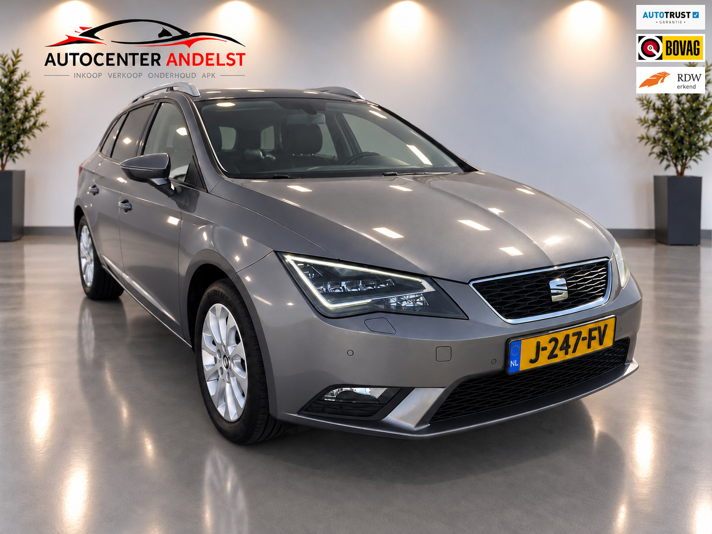 Seat Leon ST 1.2 TSI Style, Trekhaak, Stoelverw, Cruise/Climate control, Pdc, Carplay, LED, Leder/Alcantara, Lmv, Goed oh! 2017 - voorkant