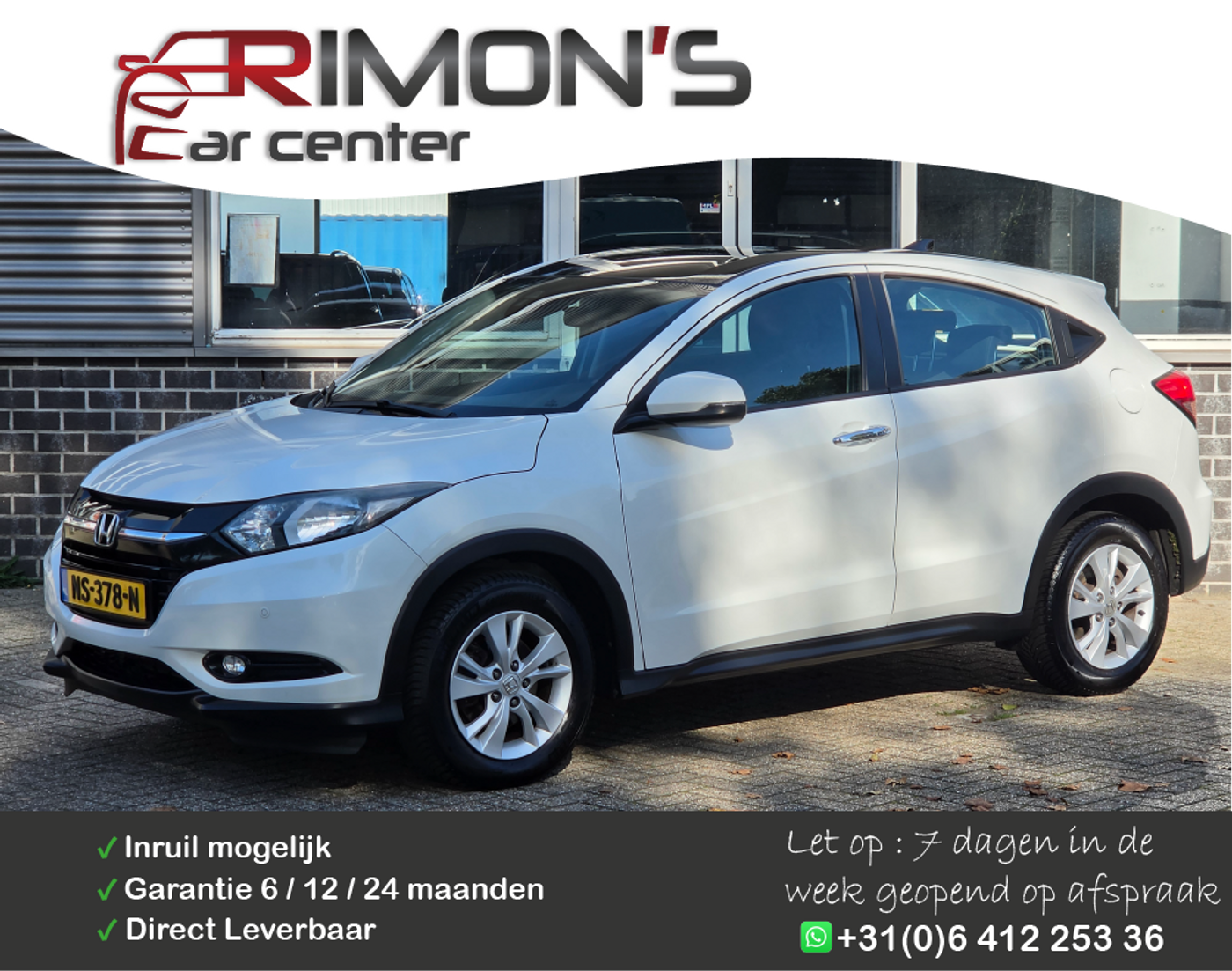 Honda Hr-v 1.5 i-VTEC Elegance Automaat 12 M Garantie Navi Trekhaak 2017 - voorkant