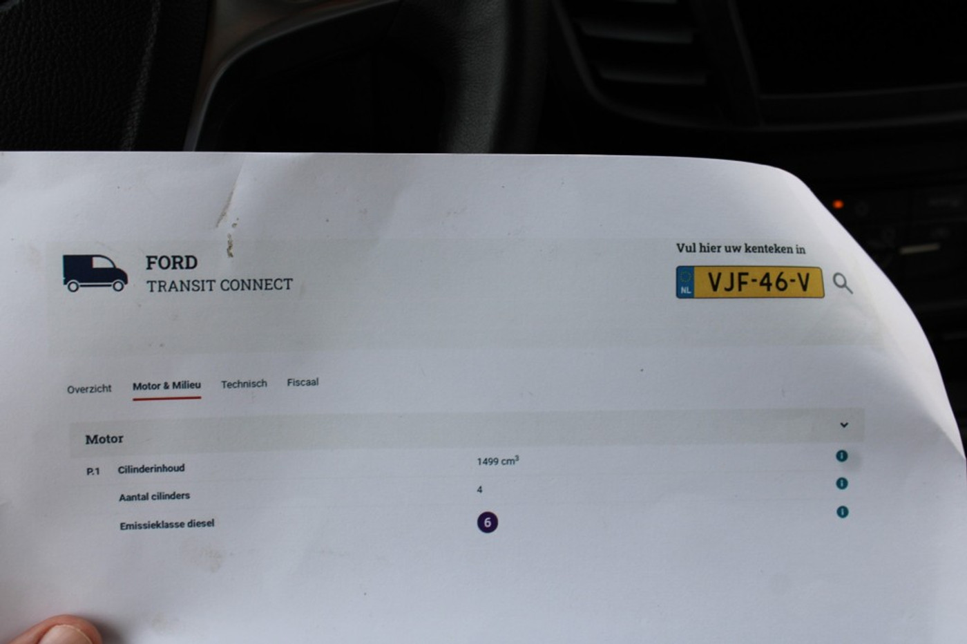 Foto van Ford Transit Connect