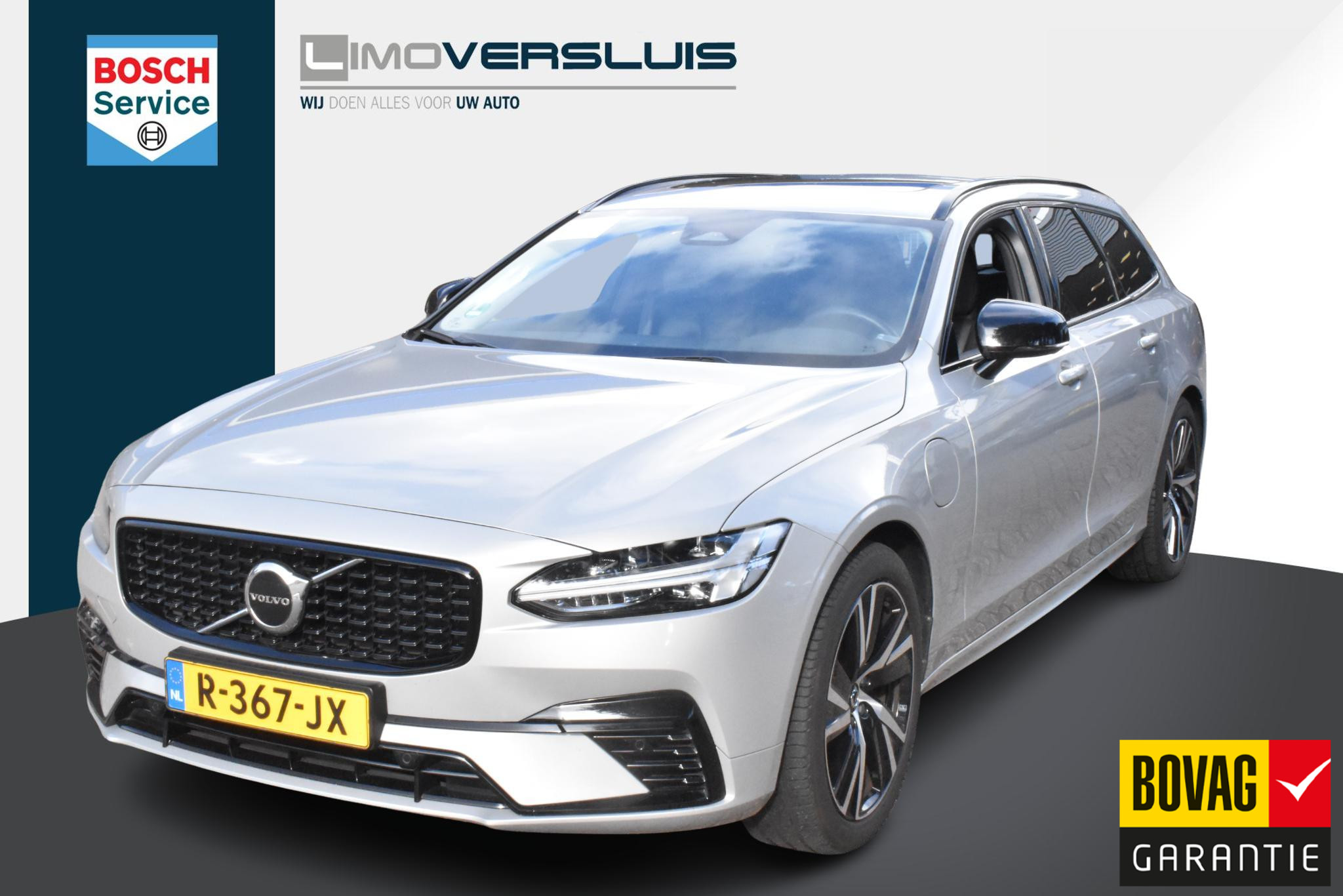 Volvo V90 2.0 T6 Plug-in hybrid AWD Plus Bright 2022 - voorkant