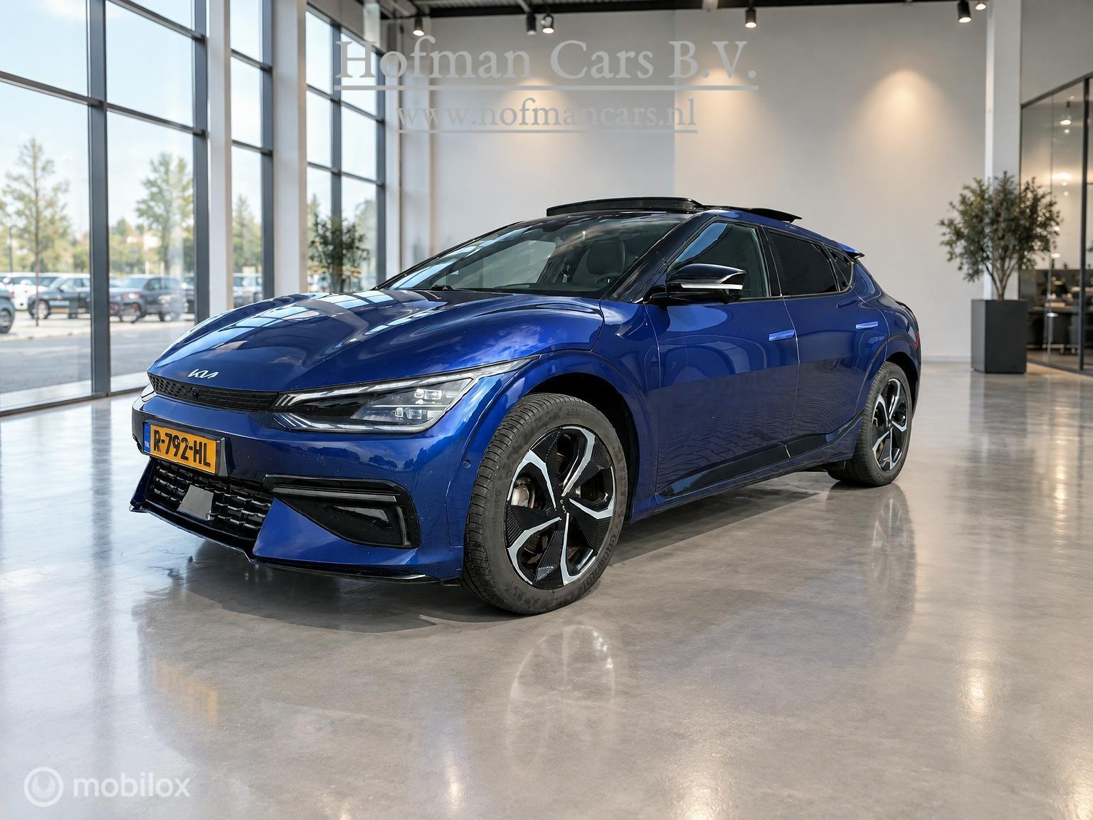 Kia Ev6 GT-Line AWD 77.4 kWh | 326 pk | Panoramadak | Trekhaak 1.600 kg | SOH 98,1% | Incl. BTW 2022 - voorkant