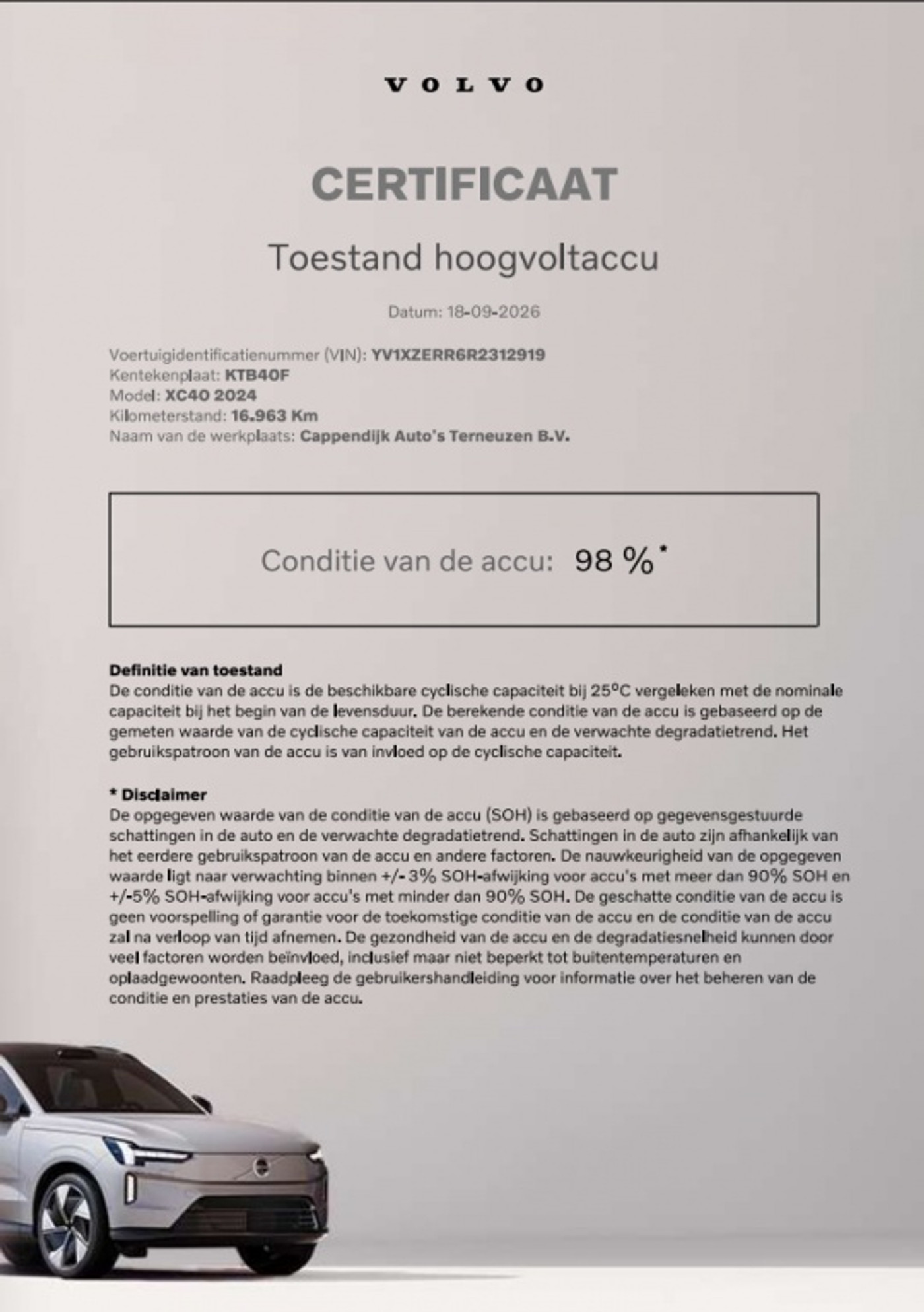 Foto van Volvo Ex40