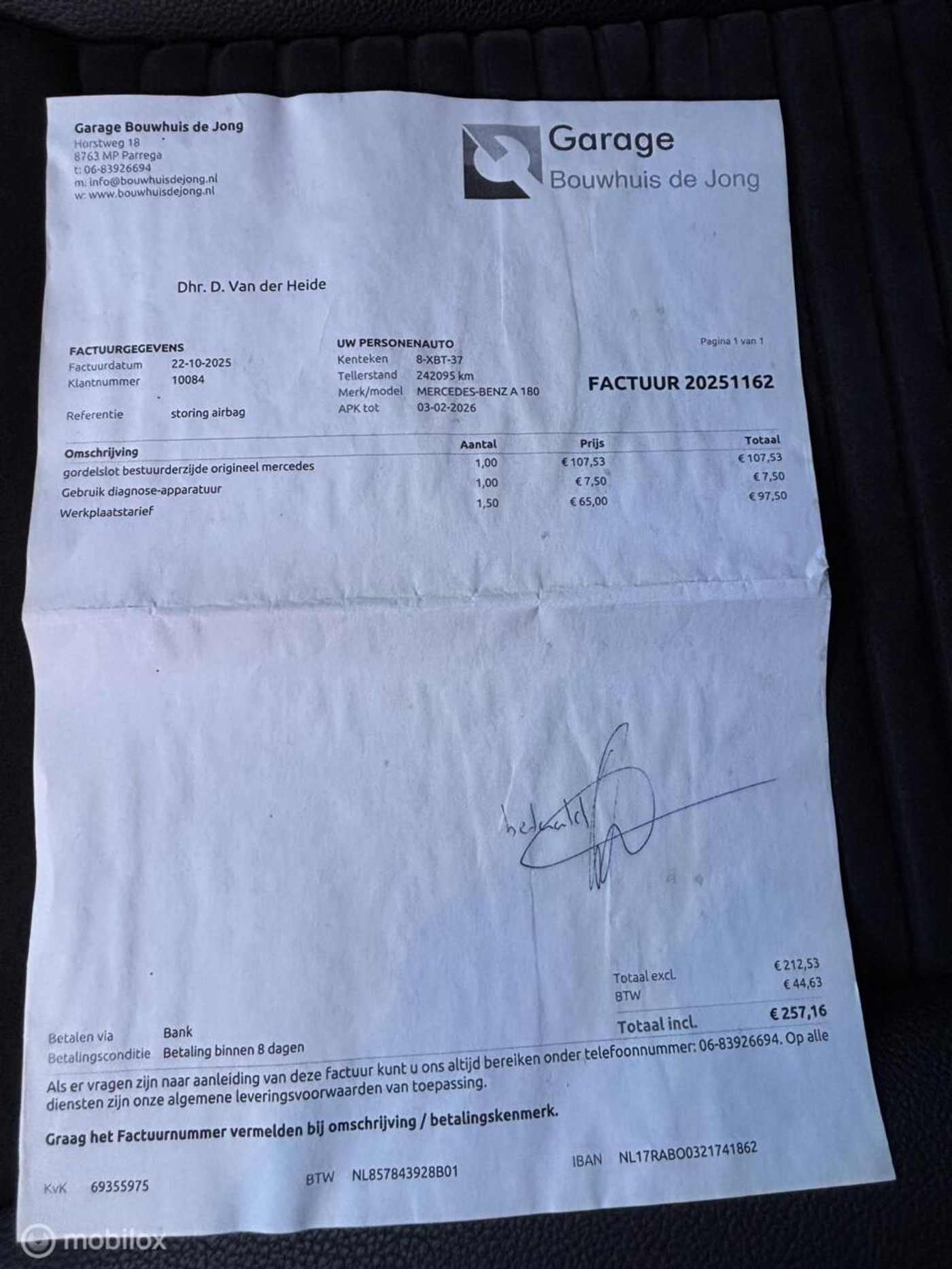 Foto van Mercedes-Benz A 180