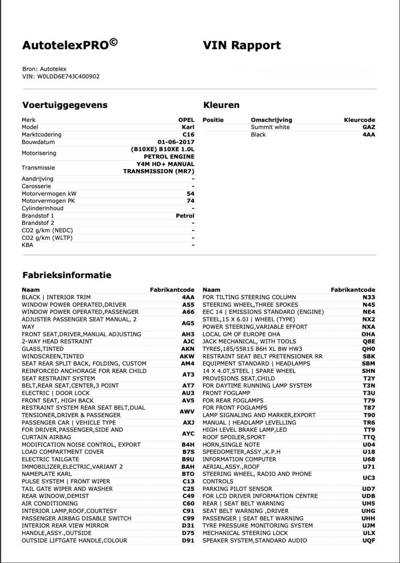 Foto van Opel Karl / Viva